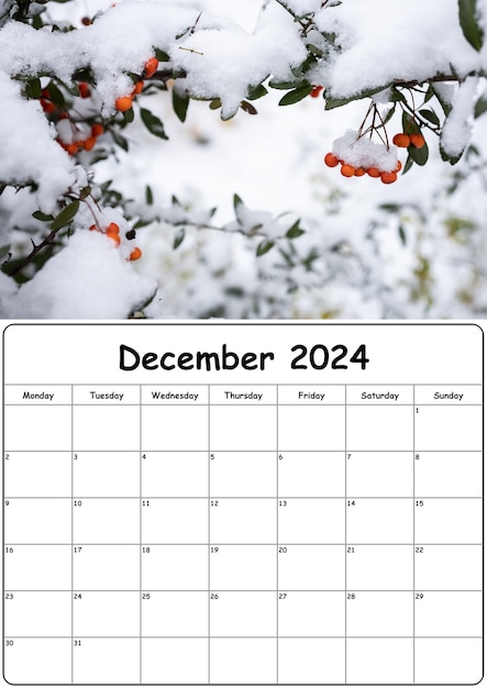 Dezember Kalender 2024 Bilder - Kostenloser Download auf Freepik