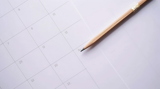 Kalenderjahr 2023 Zeitplan mit leerer Anmerkung für To-Do-Liste auf Papierhintergrund Flachgenerative KI