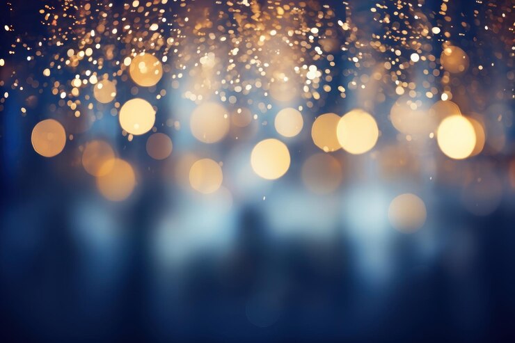 Foto kalte nacht bokeh licht weihnachtsbeleuchtung