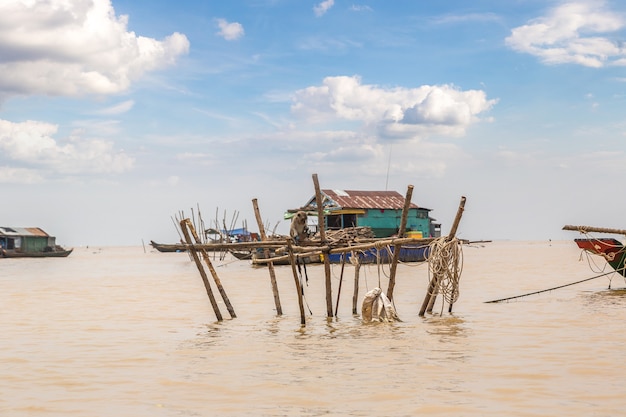 Kambodscha, schwimmendes Dorf Chong Khneas in der Nähe von Siem Reap