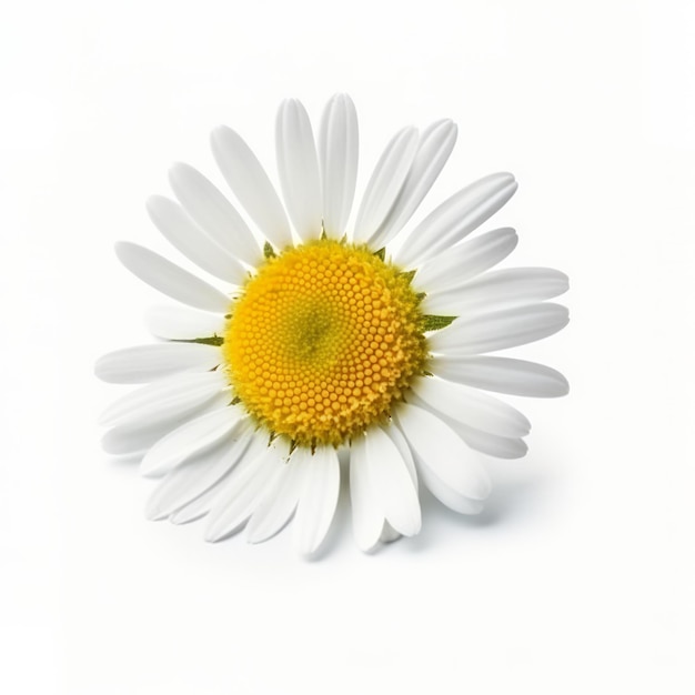 Kamillenblüte auf weißem Hintergrund Illustration AI GenerativexA