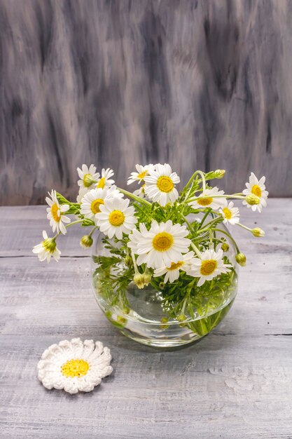 Kamillentee. Frische Blumen, Sommer-Heißgetränkekonzept. Alternativmedizin, Lebensstil