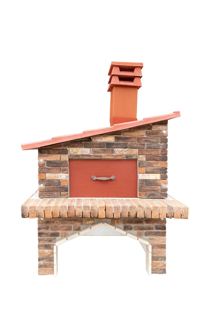 Kamin auf weißem Hintergrund