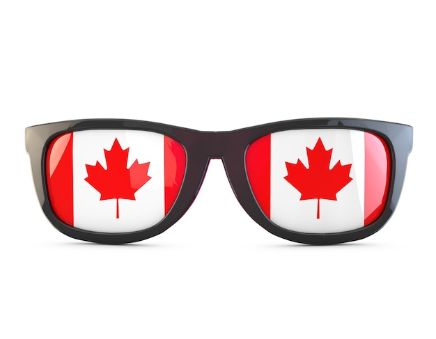 Kanada Flagge Sonnenbrille 3D-Rendering