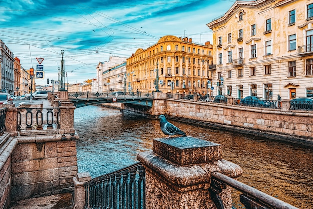 Kanal Gribobedow. Städtische Ansicht von Sankt Petersburg. Russland.