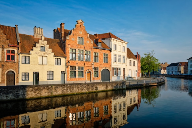 Kanal und alte Häuser. Brügge Brügge, Belgien