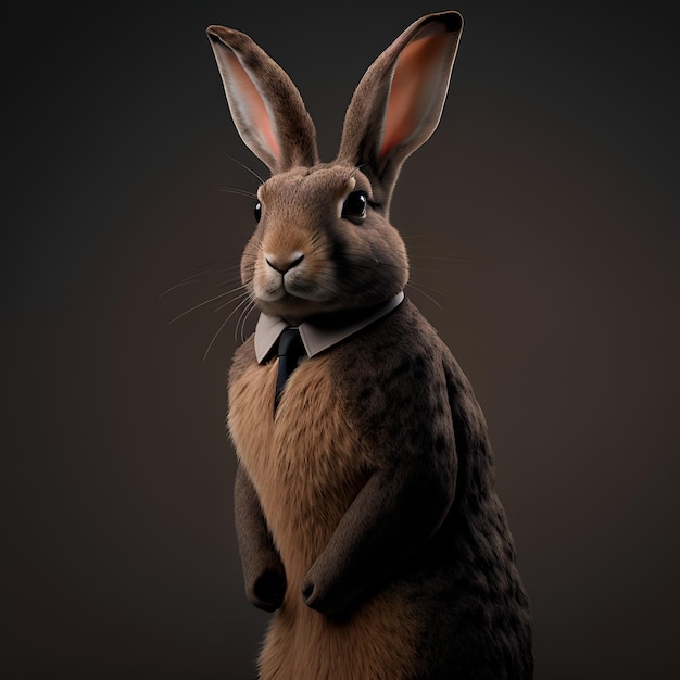 Kaninchen Hase in schlauem formalen Anzug und Hemd Abendessen tragen rotes Büro Corporate