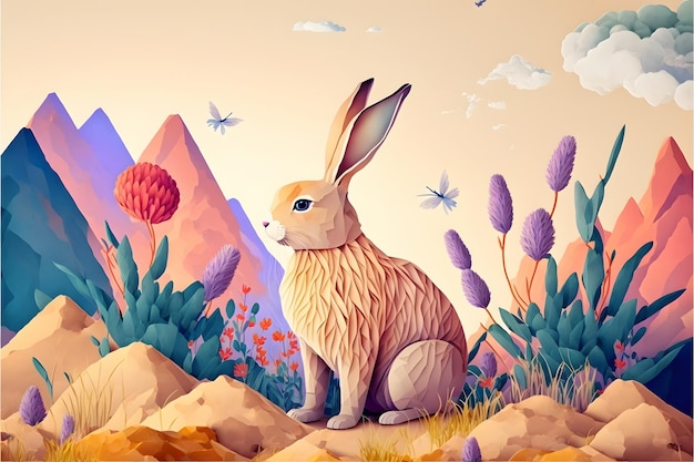 Kaninchentapete, Jahr des Kaninchens