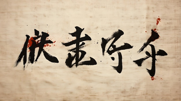 Foto kanji japanische kalligraphie