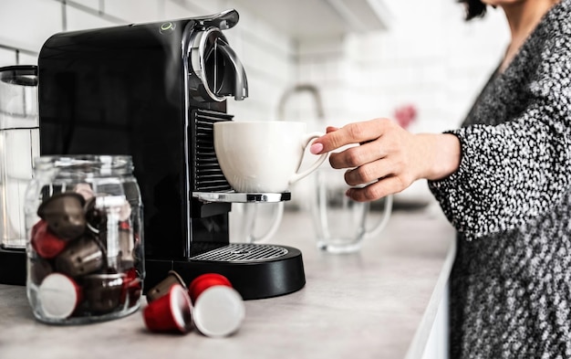 Kapselkaffeemaschine in der heimischen Küche