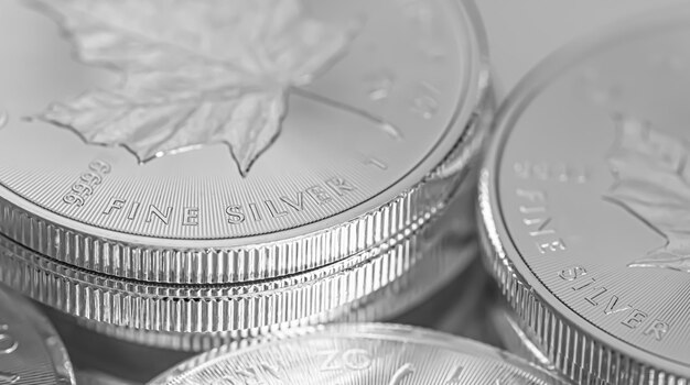 Kapstadt, Südafrika - 17. August 2019: Illustratives redaktionelles Bild einer 9999 silbernen kanadischen Ahornblatt-Anlagemünze