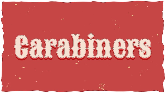 Foto karabiner vintage-text