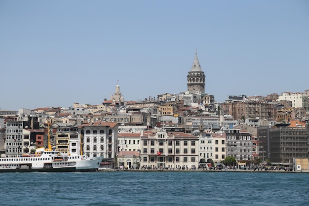 Karaköy und Galata-Turm in Istanbul Türkei