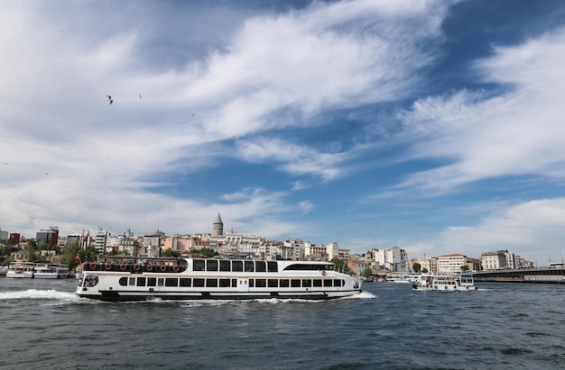 Karakoy e Galata Tower na cidade de Istambul