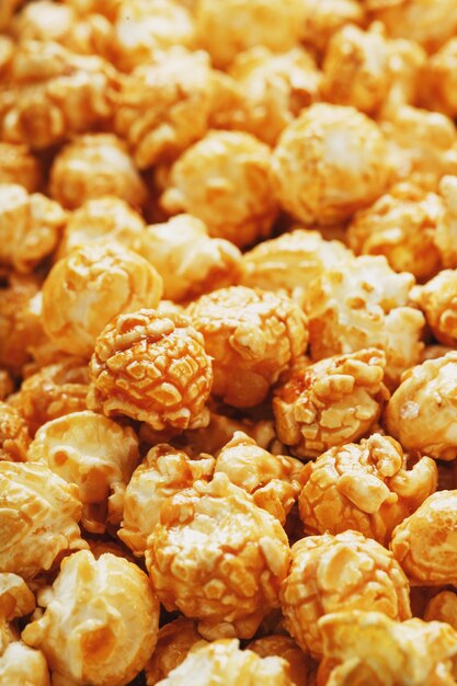 Karamell Popcorn Nahaufnahme