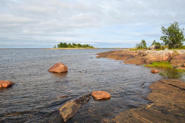 Karelien die Küste des Weißen Meeres