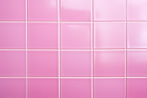 Karierter rosa Fliesenwandhintergrund für den Badezimmerboden