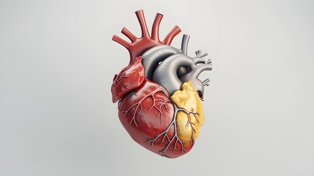 Karikatur, Menschliches Herz, Karikatur, Organe, Herz, Karikatur, 3d, Illustration