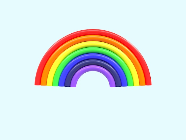 Karikaturart-Regenbogensymbol der Wiedergabe 3d