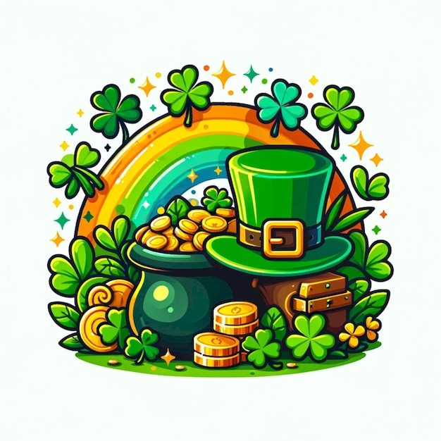 Karikaturillustration zum Thema der Feier des St. Patrick's Day