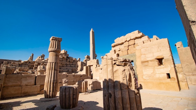 Karnak-Tempel in Luxor, Ägypten Der Karnak-Tempelkomplex, allgemein bekannt als Karnak