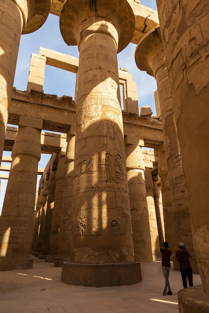 Karnak Tempel Kolossale Skulpturen des alten Ägypten im Niltal in Luxor