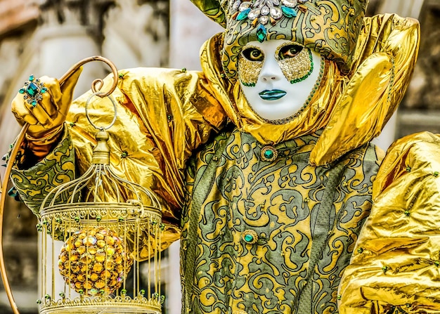 Karnevalsmaske in Venedig während des Karnevals in Venedig Italien