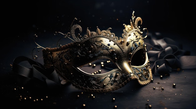 Foto karnevalsmaske mardi gras karnevals-maskerade venezianische maskenbanner