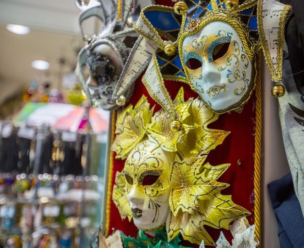 Karnevalszeichen von Venedig für Festivals in Italien.