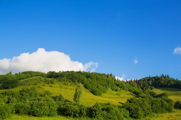 Karpatenlandschaften mit Wolken