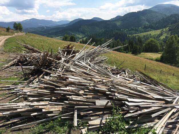 Karpaty é montanhas pitorescas na Ucrânia