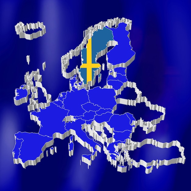 Karte der Europäischen Union Schweden