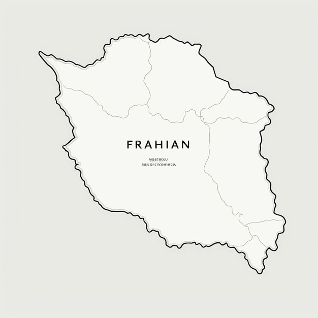 Karte der Provinz Farah in Afghanistan mit modernen Illustrationsdesignelementen