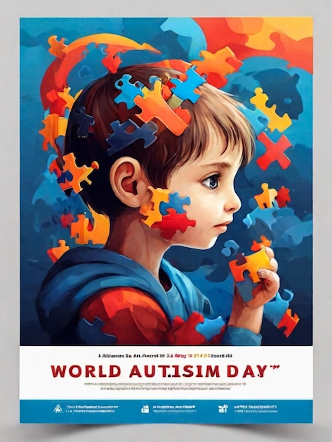 Foto karte für den welt-autismus-erkenntnistag