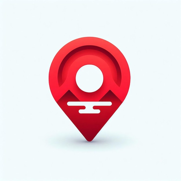 Foto karte pin-lokation pin-location-symbol auf weißem hintergrund