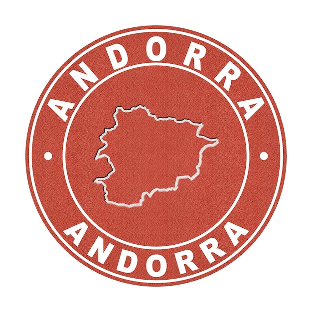 Karte von Andorra Tennis Court Clipping Path