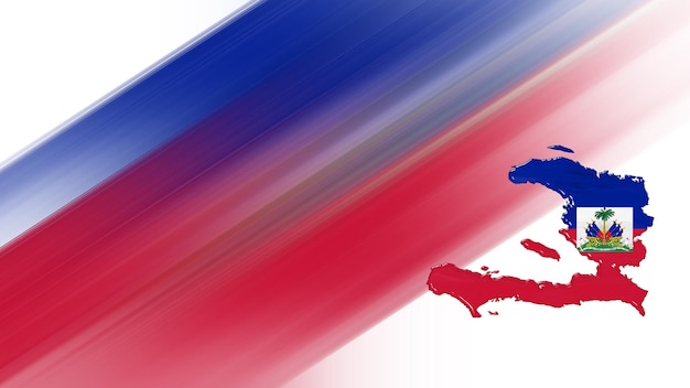 Karte von Haiti, Flaggenkarte, Hintergrund der Nationalfarben