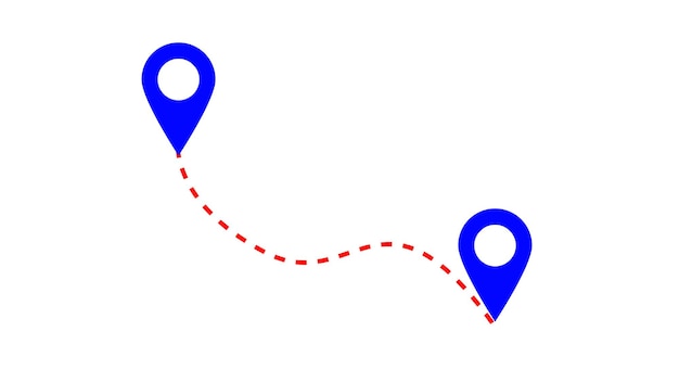 Kartenindikator, der einen Standort auf einer digitalen Karte markiert, der dazu bestimmt ist, bestimmte Orte klar und präzise hervorzuheben, um die Navigation zu erleichtern