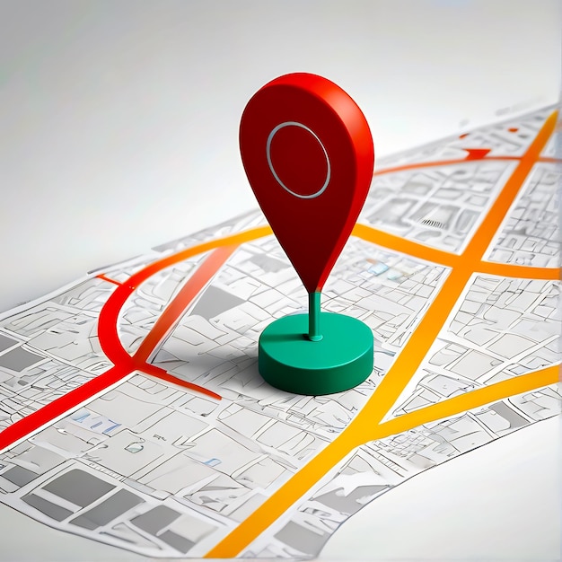 Kartenzeiger 3D-GPS-Symbol-Pin-Markierungslocation