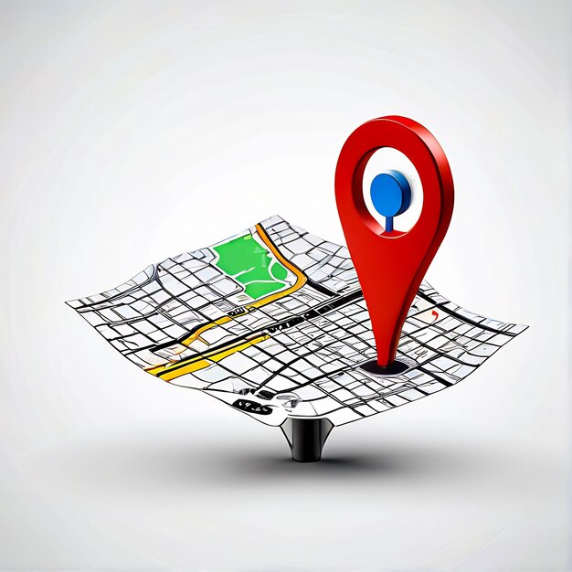 Kartenzeiger 3D-GPS-Symbol-Pin-Markierungslocation