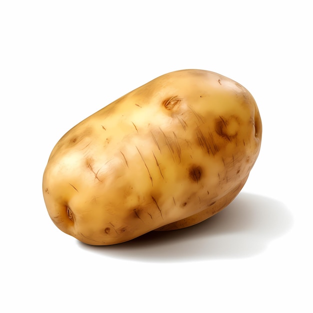 Kartoffel ein Gemüsebild 2D Artside View Cartoon-Stil episch realistisch pngweiß bg