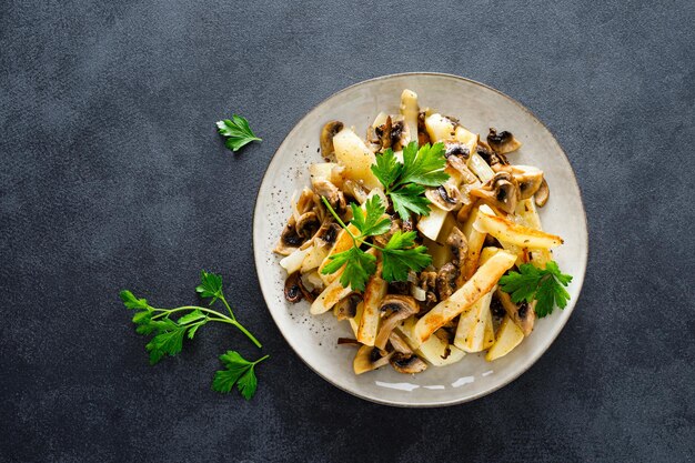 Kartoffel gebraten mit Champignons