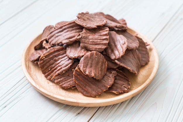 Kartoffelchips mit Schokolade