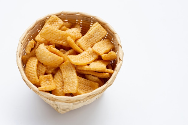 Kartoffelchips, Snack mit Karamellüberzug