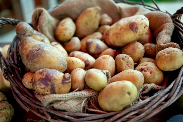 Kartoffeln in einem Korb