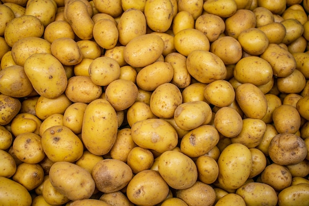 Foto kartoffelsortiment auf dem markt