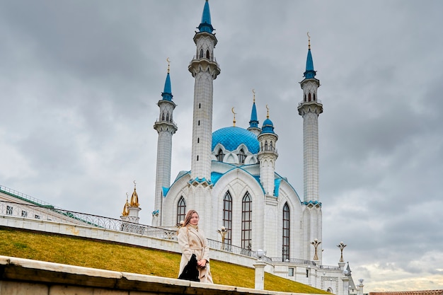 Kasan, Russland - 26. Oktober 2020, Kul Sharif Moschee auf dem Territorium des Kasaner Kremls. Muslime