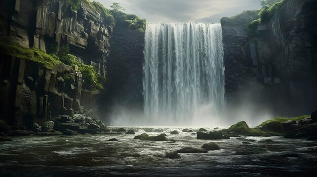 Kaskadenwasser eines Wasserfalls