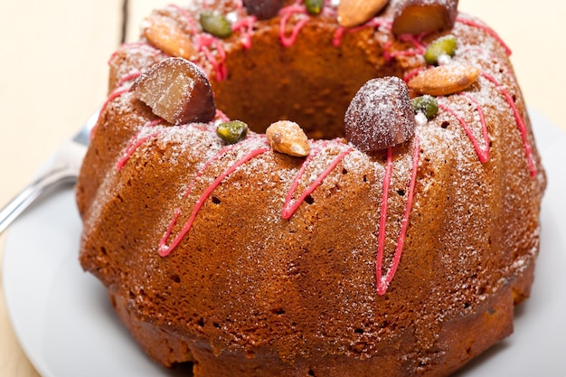 Kastanienkuchen-Brot-Dessert