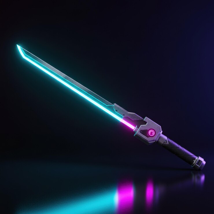 Katana de neón